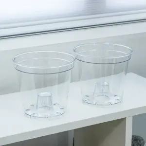 크리스탈 플라스틱 투명 슬릿화분 분갈이화분 슬릿분