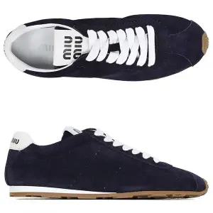 미우미우 25FW 블루 플룸 스웨이드 스니커즈 5E114E 054 F0008