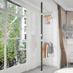 1시주문 하루도착 티셔츠 와이셔츠 대용량걸이 폴행거 튼튼한 기둥 천장 스텐드 행거 1개입