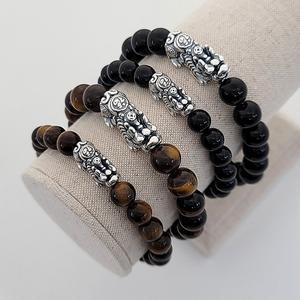 [윤가금방] 효령 99.9 비휴 호안석 오닉스 원석 실버 팔찌