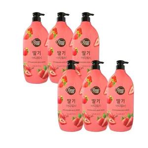 샤워메이트 리얼 내추럴 딸기 바디워시 1.2kg x6개
