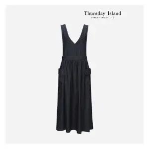 [써스데이아일랜드][Thursday Island] 딥 브이넥 레이어드 데님 원피스(T236MOP159W)