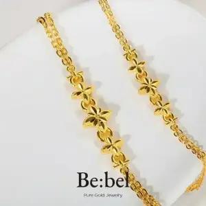 순금팔찌 18.75g(5돈) 24k 여자 꽃 플라워 스타 링크 비벨