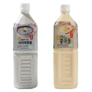 참살이 더 진한 국산 콩국물 1L 1병 + 서리태콩물 1L 1병