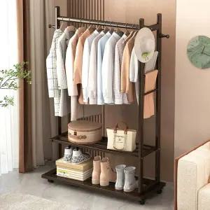 원목미니행거 옷걸이 이동식 조립식 룸잇 스탠딩 바닥