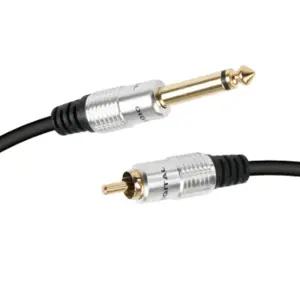 RCA입력연결전용 6.35모노단자 오디오전환케이블 1.8m