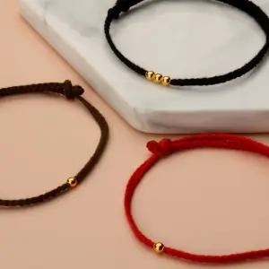 24K 순금 골드볼 3mm 1개 매듭 팔찌 행운 부적 소원 색상선택