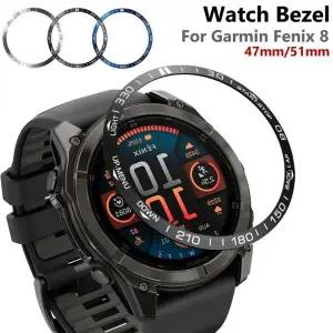 가민피닉스 가민 페닉스 8 금속 베젤 스마트 워치 범퍼 커버 쉘 프레임 보호 케이스 47mm 51mm