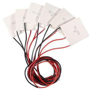 UMLIFE 6PCS TEC1-12708 TEC 열전 히트싱크 쿨러 냉각 펠티어 플레이트 모듈 40x40mm