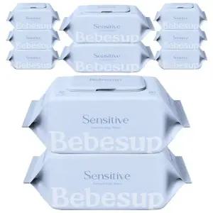 베베숲 센시티브 엠보싱 물티슈 캡형 80매 x10개