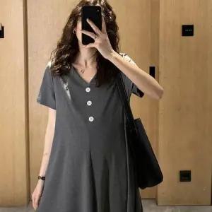 캐주얼 디자인 데일리 임산부 패션 넉넉한 브이넥