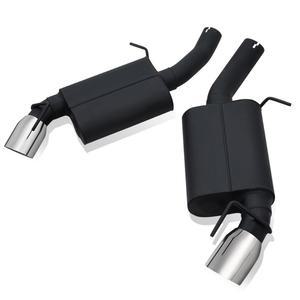 오토 다이너스티 듀얼 4인치 원형 머플러 팁 캣백 배기 시스템 이중 벽 액슬 백 2016-2019 쉐보레 카마로 SS 6.2L, 좌우 측면 호환