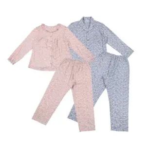 [갤러리아] 비비안 이중거즈 꽃프린트 순면 커플잠옷 WP8872R/MP8872A