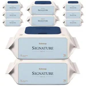 베베숲 시그니처 블루 유아 물티슈 캡70매 x10개