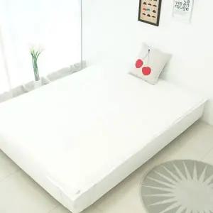 방수시트 PU4중코팅 홑겹방수시트(퀸Q 150 200) 네모퉁이 밴딩고정형 매트리스보호 방수시트 애완동물 배