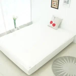 방수시트 PU4중코팅 홑겹방수시트(S SS겸용 100 200) 네모퉁이 밴딩고정형 매트리스보호 방수시트 애완동물