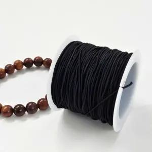 염주 묵주 팔찌공예 고탄성 나일론 고무줄 블랙 20m 1개