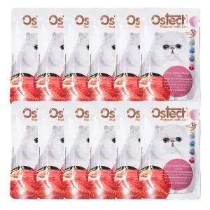 오스테크 파우치 고양이간식 울트라 참치와 연어, 70g, 12개