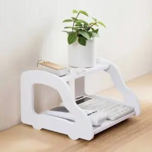 원목 미니 선반 2단 작은 수납 책상 정리 식탁 정리함 화이트색 깔끔한수납장 수납하기좋은