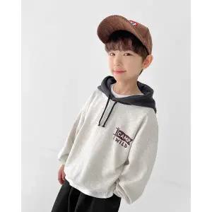 [리틀브로] (아동)B.캠프배색후드_오트밀[티셔츠BFGS556B]