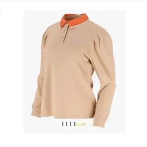 [엘르골프]23 여성가을 카라배색긴팔티셔츠 6J65203-200_BP