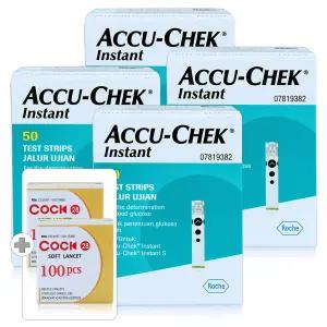 로슈 아큐첵 인스턴트 당뇨 혈당 검사지 시험지 측정지 200매+침 200개