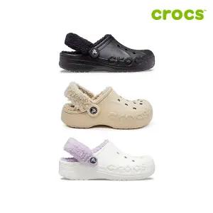 [하프클럽/크록스]바야 라인드 퍼즈 스트랩 클로그 공용 털샌들 206633 3종 택