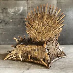 왕좌의게임의자 철왕좌 빈티지 트리얼 철제 왕좌 게임 의자 인테리어 장식