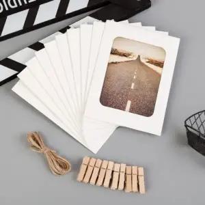 화이트 종이액자 프레임 액자