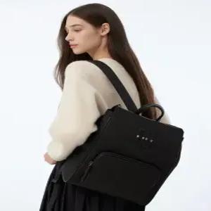 닥스 액세서리 여성 24FW [스테디셀러] 블랙 DD로고 소가죽 백팩 WCBA4F647BK