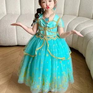 여아 주니어 알라딘 원피스 쟈스민 공주 파티 드레스 (WFK0A4D)