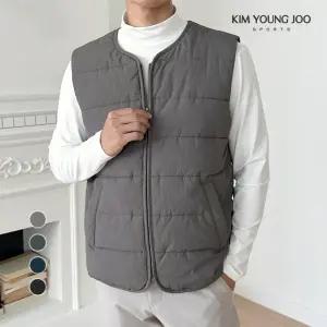 김영주스포츠 남성 패딩조끼 웰론 남자 가을겨울조끼 등산 캠핑베스트 KRMV6015