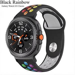 삼성 갤럭시 시계 8-7 울트라 47mm 스포츠 통기성 시계줄에 대한 부드러운 실리콘 스트랩 8 벨트에 편안한