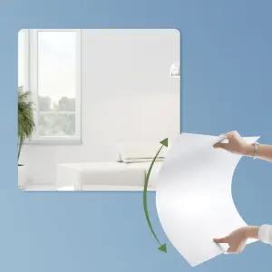 벽면 부착 거울 현관 욕실 안전 아크릴 미러 40cm/붙이는/전신/인테리어/스티커/깨지지않는/부착형/부착식