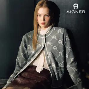 아이그너 울혼방 모노그램 니트자켓