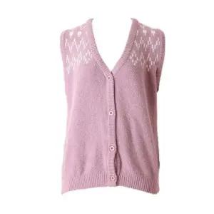 [갤러리아] 와코루 여)등을 따뜻하게! 포근한 스웨터극세사 노르딕 이지웨어 조끼(WPA556W)