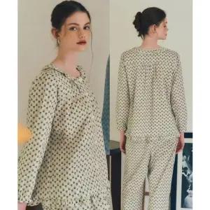 [갤러리아] 와코루 여)면100% 부드럽고 따스한 기모트윌가공 로맨틱 크림색 파자마(WPA5487W)