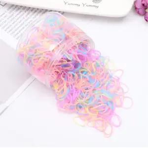 칼라 밴드 고무줄 끈 머리끈 무매듭 머리 1000개 컬러 대용량 헤어끈 유아동 헤어