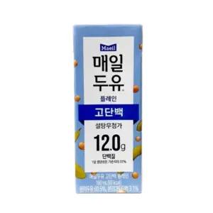 (190mlx12팩) 매일 두유 고단백 플레인/참깨/뼈에/좋은/칼슘/한끼/국산/맛있는/고칼슘/순수/원액/콩두유