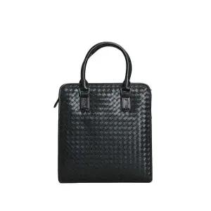 네오 블랙 위브 토트백 천연가죽 가죽가방