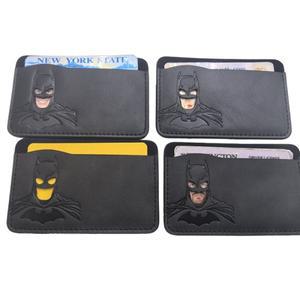 1pcs 가죽 박쥐 ID 카드 홀더 케이스 지갑 맞춤형 슈퍼 히어로 마스크 카드 홀더 선물