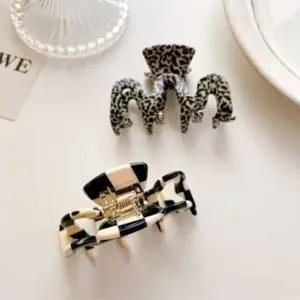 아세테이트 헤어 마블 집게핀 W웨이브 머리핀 헤어악세사리