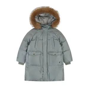 [캉골키즈](강남점)포켓 포인트 퍼 롱 다운점퍼 RD 0212 카키_ARDCDJ02120KH