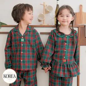 아동 잠옷 실내복 세트 키즈 유아 어린이 아기 파자마 그린필드