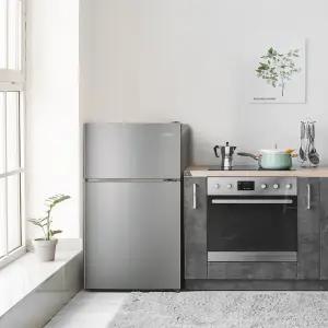 루컴즈 냉장고 86L 2도어 원룸 소형 미니 방문설치포함 R86M2-S 메탈실버