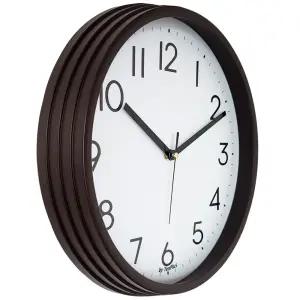 국산 심플 abs 브라운 무소음 벽시계 벽걸이시계 거실 인테리어 무음 학교 사무실 식당 교회 학원 병원 개업 집들이 선물