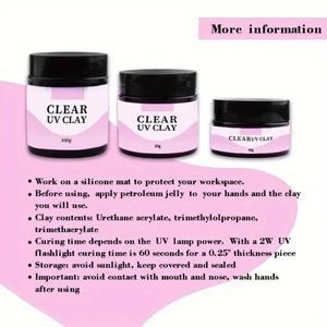 손으로 만든 수지 UV 클레이 - 집에서 창의적인 3D 조각을 위한 100g 투명 끈적이지 않는 젤 DIY