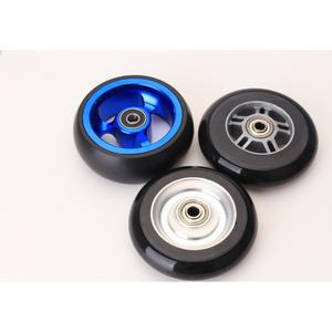 휠체어 액세서리 4인치 앞바퀴 쌍 범용 폴리우레탄 알루미늄