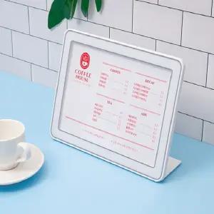 A4 스탠드 슬라이딩 프레임 가로 흰색/가격표 꽂이 안내판 게시판 공지사항 메뉴 메뉴판 슬라이드 안내문