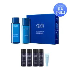 [본사직영] 라네즈 옴므 액티브워터 2종 + 블루에너지2종 2개 + 선 10ml